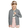 thumbnail image 1 of Zshosam Cardigan Girls Toddler Boys Girls Crewneck Cardigan Sweaters Long Sleeve Kids Button School Uniform Knit Tops Outwear Size 11T 12T,(Light Gray 11-12 Years), 1 of 7