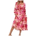 thumbnail image 1 of Zshosam Casual Dresses for Women Semi Formal Fit and Flare Dresses A-line Work Dresses(Hot Pink,XL), 1 of 7