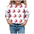 thumbnail image 1 of Zshosam Christmas Sweatshirt for Girls Fashion Outfits for Girls Kids Christmas Sweatshirt Comfortable Crewneck Loose Tops Size 2T 3T,(Red 2-3 Years), 1 of 3
