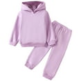 thumbnail image 1 of Zshosam Clothes for Toddler Boys Boys Clothes 2 Piece Long Sleeve Hoodie Sweatshirt and Sweatpants Fall Winter Sweatsuit Size 2T 3T,(2-3 Years Purple), 1 of 8