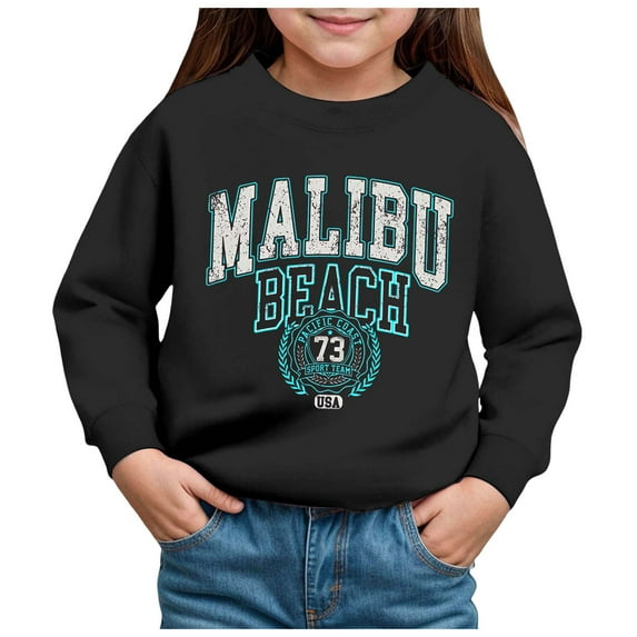 Zshosam Crewneck Sweatshirts for Girls Toddler Baby Girls Outfit Sweatshirt Long Sleeve Shirt,Black 3 Years