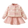thumbnail image 1 of Zshosam Cute Outfits for Girls Toddler Girl Outfit Embroidery Long Sleeve Sweatshirt Tulle Skirt Clothes Set Size 3T 4T,(Pink 3-4 Years), 1 of 5