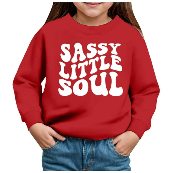 Zshosam Cute Sweatshirts for Teen Girls Baby Sweat Shirt Long Sleeve, for Boys & Girls,Red 2 Years