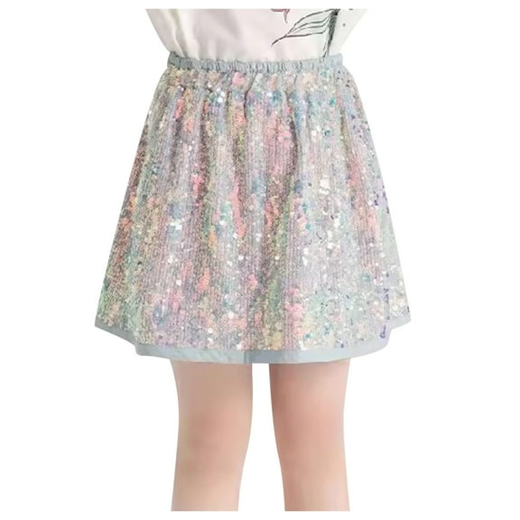 Zshosam Dance Skirts for Girls Girls Pleated Skirts Built in Shorts Little Kid Athletic Flowy Skorts Skirts Toddler Girls Tennis Skorts for Girl Size 5T 6T,(Silver 5-6 Years)