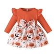 thumbnail image 1 of Zshosam Dress for Baby Girls Girls Maxi Dress Casual Holiday Long Dresses Size 6 9 Months,(Orange 6-9 Months), 1 of 9