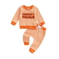 thumbnail image 1 of Zshosam Fall Family Photo Outfits Kids Toddler Baby Boy Outfit Long Sleeve Sweatshirt and Pants Set 2Pc Fall Clothes Size 12 18 Months,(Z02-Orange 12-18 Months), 1 of 5