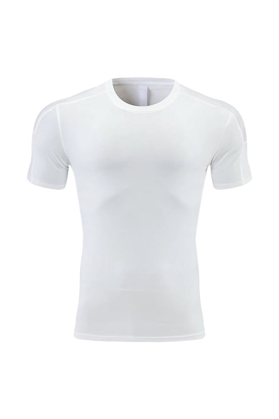 Fit T Shirts for Men Men's Dry Fit Running T Shirts - Moisture Wicking Short Sleeve Workout Athletic Gym Sports Tee Shirts for Men Size S,(White S)