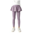 thumbnail image 1 of Zshosam Flare Pants for Girls Toddler and Big Girls Leggings, Spandex Stretch Pants - Kids Dance Clothing, Yoga and Ballet Tights Size 8T 9T,(Purple 8-9 Years), 1 of 4