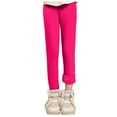 thumbnail image 1 of Zshosam Fleece Leggings Girls Girls Fleece Leggings Thick Warm Stretch Tights Kids Fall Winter Soft Fleece Lined Pants Size 4T 5T,(Hot Pink 4-5 Years), 1 of 5