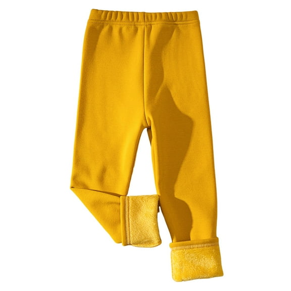 Zshosam Fleece Leggings Girls Toddler Baby Girls Leggings Footless Lace Trim Tights Ruffle Ribbed Knit Stocking Infant Fall Winter Warm Bottom Pants Size 9T 10T,(Yellow 9-10 Years)