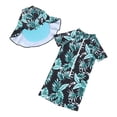 thumbnail image 1 of Zshosam Full Body Swimsuit for Boys Baby Boys Summer Swimsuit Zipper One Piece Rash Short Sleeve Zipper Jumpsuit Swimwear Beachwear Size 18 24 Months,(Dark Green 18-24 Months), 1 of 4