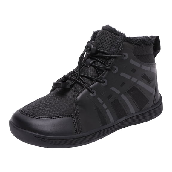 Zshosam Girl Boots Kids' Work Boots for Boys Girls, Waterproof Outdoor Ankle Boots with Hook and Loop Size 13.5,(Black Little Kids 13.5)