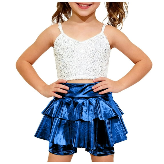 Zshosam Girl Shorts Baby and Toddler Girls' Cotton Bike Shorts Cotton Bike Shorts Soft Pull-On Safety Shorts for Daily Wear Size 7T 8T,(Sky Blue 7-8 Years)