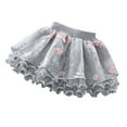 thumbnail image 1 of Zshosam Girl's Midi Skirts Tulle Tutu Skirt for Kids Toddler(Grey,3-4 Years), 1 of 4