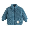 thumbnail image 1 of Zshosam Girls Bomber Jacket Casual Coat Zip Up Outerwear with Pockets(Blue,6-9 Months), 1 of 7