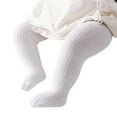 thumbnail image 1 of Zshosam Girls Cable Knit Tights Girls Thick Fleece Lined Tights Warm Leggings Toddler Girls Cable Knit Tights Full-Footed Seamless Pantyhose Size 6 12 Months,(White 6-12 Months), 1 of 5