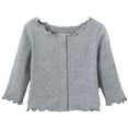 thumbnail image 1 of Zshosam Girls Cardigans Girls Sweaters Long Sleeve Cardigan Shrugs Button Down Closure Cover Up Tops for Toddler Kids Size 6 12 Months,(Grey 6-12 Months), 1 of 9
