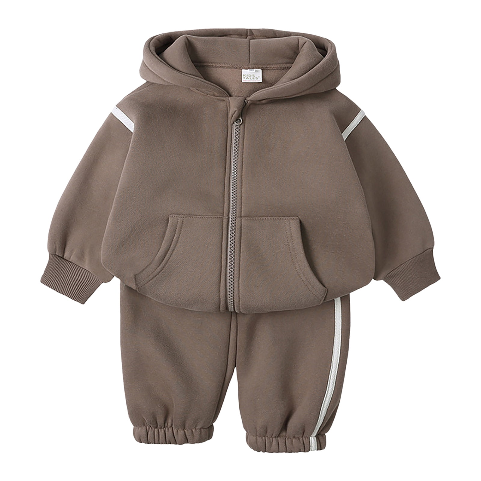 Zshosam Girls' Clothing Sets Kids Girls Hoodies & Sweatpants Set, Casual Printed 2 Piece Fall Sweatsuits Size 9T 10T,(Brown 9-10 Years)