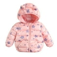 thumbnail image 1 of Zshosam Girls Coats Infant Baby Girls Coats Down Alternative Hoodie Coats Toddler Windproof Lightweight Winter Warm Puffer Jacket Coat Size 6 12 Months,(Pink 6-12 Months), 1 of 4