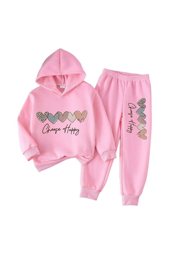 Girls Fall Clothes Girls Clothes Fall Girl Outfits 2Pcs Hoodie Pullover Sweatshirt+Leggings Pant Winter Size 5T 6T,(Red 5-6 Years)