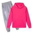 thumbnail image 1 of Zshosam Girls Fall Clothes Sets Baby Girls Pullover Hoodie and Leggings Outfit Set Infant to Little Kid Size 13T 14T,(Hot Pink 13-14 Years), 1 of 3