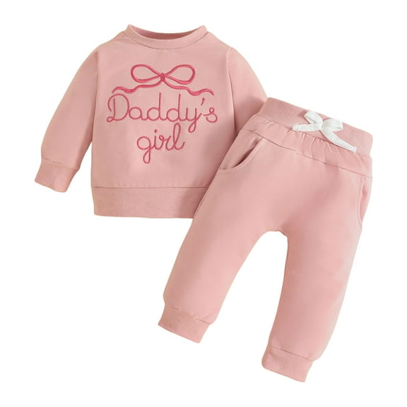 Zshosam Girls Fall Outfits Pattern Toddler Girl Clothes Floral Printed Sweatshirt Pants 2Pcs Fall Outfits Set Size 12 18 Months,(Pink 12-18 Months)