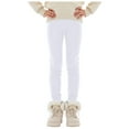 thumbnail image 1 of Zshosam Girls Fleece Lined Leggings Girls Fleece Lined Leggings Toddler Kids Winter Warm Basic Full Length Pants Size 18 24 Months,(White 18-24 Months), 1 of 7
