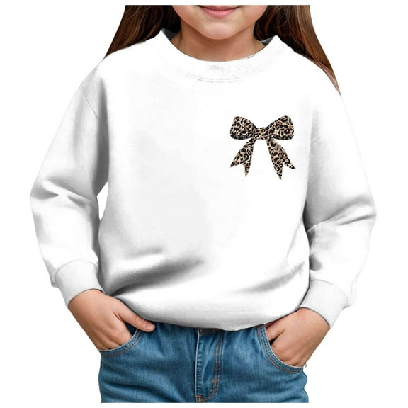 Zshosam Girls Graphic Crewneck Sweatshirt Toddler Baby Girl Boy Sweatshirt Long Sleeve Crewneck Pullover Tops Fall Winter Outfits,White 3 Years