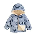 thumbnail image 1 of Zshosam Girls Jacket Baby Boys Girls Winter Coats Toddler Hoods Down Jacket Infant Kids Light Puffer Padded Outwear Size 18 24 Months,(Navy 18-24 Months), 1 of 2