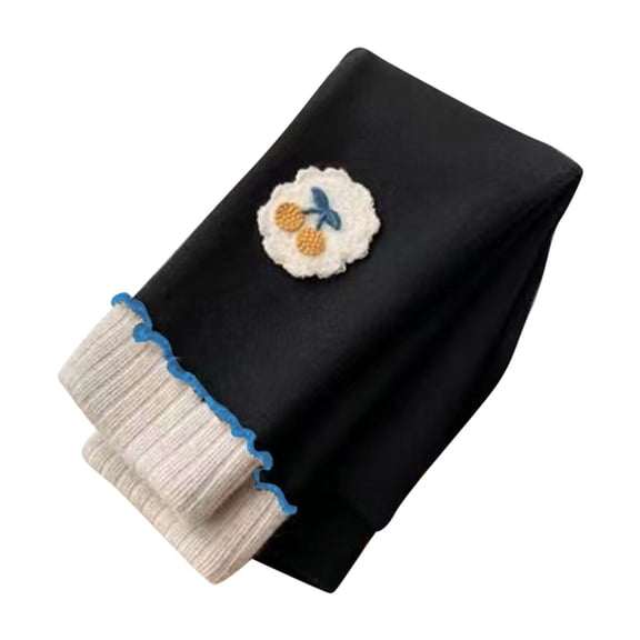 Zshosam Girls Leggings Baby and Toddler Pull On Pants Solid Ribbed Leggings Infant Clothes Size 18 24 Months,(Black 18-24 Months)