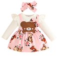 thumbnail image 1 of Zshosam Girls Long Dress Girls Long Sleeve Dresses Sweatshirt Dress Kids Casual Crewneck Dresses Size 6 9 Months,(Pink 6-9 Months), 1 of 7