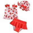 thumbnail image 1 of Zshosam Girls Swimsuit with Shorts Girl's 2 Piece Swimwear Sets Backless Bikini Cute Brief Bathing Suit Size 18 24 Months,(Red 18-24 Months), 1 of 6