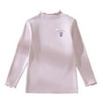 thumbnail image 1 of Zshosam Girls Tee Shirts Girls Long Sleeve Shirts Fall Cute Shirt Trendy Kids Crewneck T-shirts Cute Prints Tops Girls Clothes Size 5T 6T,(Light Purple 5-6 Years), 1 of 5