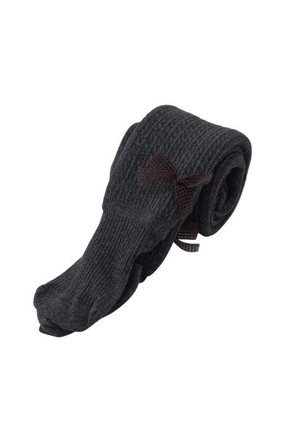 Girls Tights Girls Ribbed Leggings Kids Stretchy Warm Tights Ruffles Knit Pants Size 6 12 Months,(Dark Gray 6-12 Months)