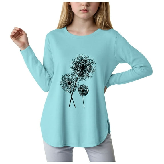 Zshosam Girls Tshirt Girls Raglan Length Sleeve T Shirts Fashion Fall Crew Neck Cute Tops Color Block Long Sleeve Size 11T 12T,(Mint Green 11-12 Years)