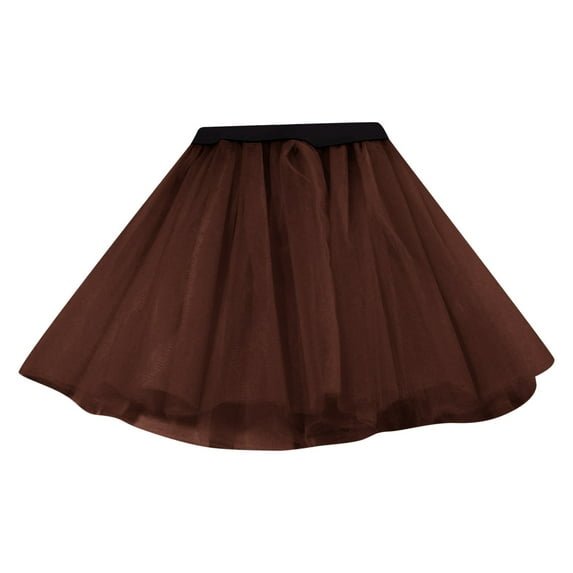 Zshosam Girls Tulle Skirt Tutus for Girls,Tulle Tutu Skirts Little Girls, Birthday Dance Halloween Party (Coffee,3-8 Years)