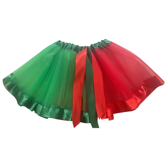 Zshosam Girls Tutu Layered Ballet Tulle Rainbow Tutu Skirt for Little Girls Skort Up Size 1T 3T,(Red 1-3 Years)
