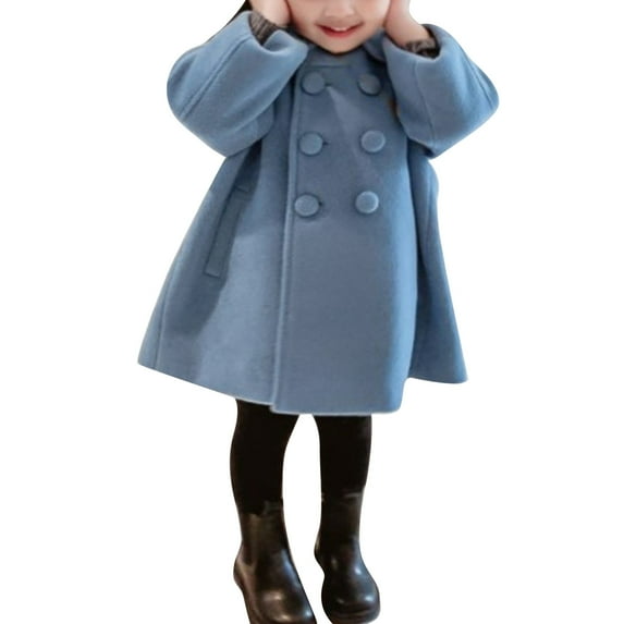 Zshosam Girls Varsity Jacket Kids Baseball Lightweight Jacket Fleece Coat Button Closure School Outwear(Blue,12-18 Months)