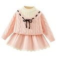 thumbnail image 1 of Zshosam Girls Winter Clothes Toddler Baby Girl Outfit Embroidery Sweatshirt Tulle Skirt Fall Clothes Set Size 2T 3T,(Pink 2-3 Years), 1 of 4