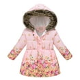 thumbnail image 1 of Zshosam Girls Winter Coat Infant Baby Girls Coats Down Alternative Hoodie Coats Toddler Windproof Lightweight Winter Warm Puffer Jacket Coat Size 2T 3T,(Pink 2-3 Years), 1 of 6