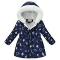 thumbnail image 1 of Zshosam Girls Winter Coats Baby Girls' Winter Jacket Heavy Weight Puffer Fleece Windbreaker Coat for Infants/Toddlers Size 5T 6T,(Blue 5-6 Years), 1 of 9