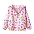thumbnail image 1 of Zshosam Girls Zip Up Hoodie Fleece Lined Hooded Jacket Girls Active Jacket(Pink,100), 1 of 3