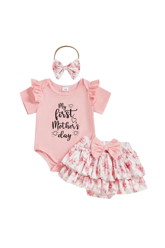 Going Home Outfit Baby Girl Newborn Baby Girl Outfit Clothes Romper+Tutu Skirt+Headband Set Outfit Size 0 3 Months,(Red 0-3 Months)