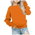 thumbnail image 1 of Zshosam Graphic Crewneck Sweatshirt Kids Toddler Boys Girls Outfit Print Long Sleeve Sweatshirt Pullover Shirt Fall Winter Clothes,Orange 7-9 Years, 1 of 5