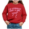 thumbnail image 1 of Zshosam Graphic Sweatshirts for Teen Girls Toddler Sweatshirt – Unisex Crewneck Pullover, Cozy, Long Sleeve, Soft & Warm,Red 4 Years, 1 of 4