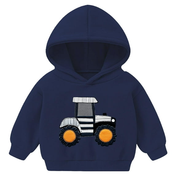 Zshosam Hoodies for Boys Boys Toddler Hooded Sweatshirt Long Sleeve Perfect for Spring and Winter Size 7T 8T,(Navy 7-8 Years)