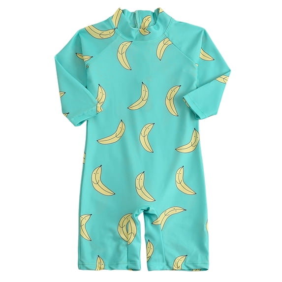 Zshosam Infant Swimsuit Girl Bathing Suit Girls Swimsuit One Piece Swim Suits Long Sleeve UPF 50+ Rash Guard Swimwear Size 3T 4T,(Mint Green 3-4 Years)