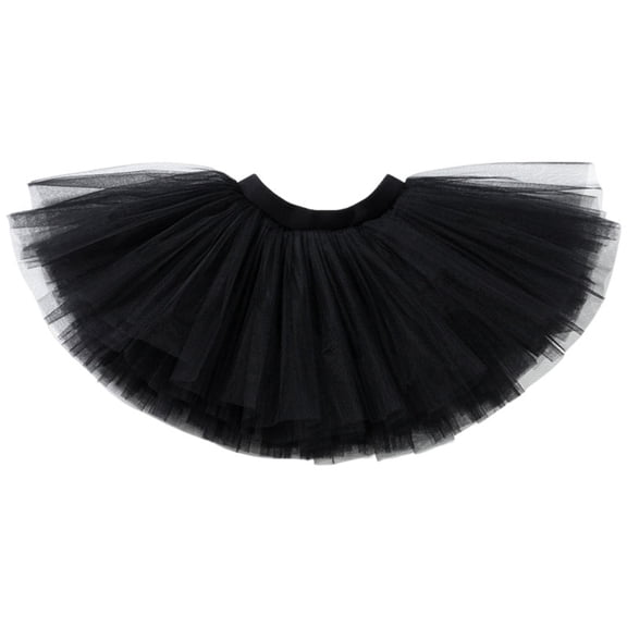 Zshosam Infant Tutu Skirt Toddler Baby Girl Tutu Tulle Layered Ruffle Skirt for Little Gig Girls Size 4T 7T,(Black 4-7 Years)