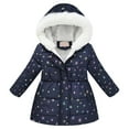 thumbnail image 1 of Zshosam Jackets for Girls Baby Girls Boys Light Puffer Winter Coat with Hoods Kids Jackets Simple Fall Outwear 1st Birthday Gifts for Infant Outdoor Warm Outerwear Size 9T 10T,(Navy 9-10 Years), 1 of 5