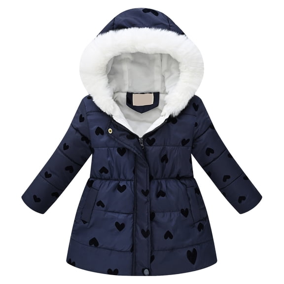 Zshosam Jackets for Girls Snow Baby Toddler Boy Girl Warm Winter Jacket with Hood Lightweight Puffer Coat Size 5T 6T,(Black 5-6 Years)